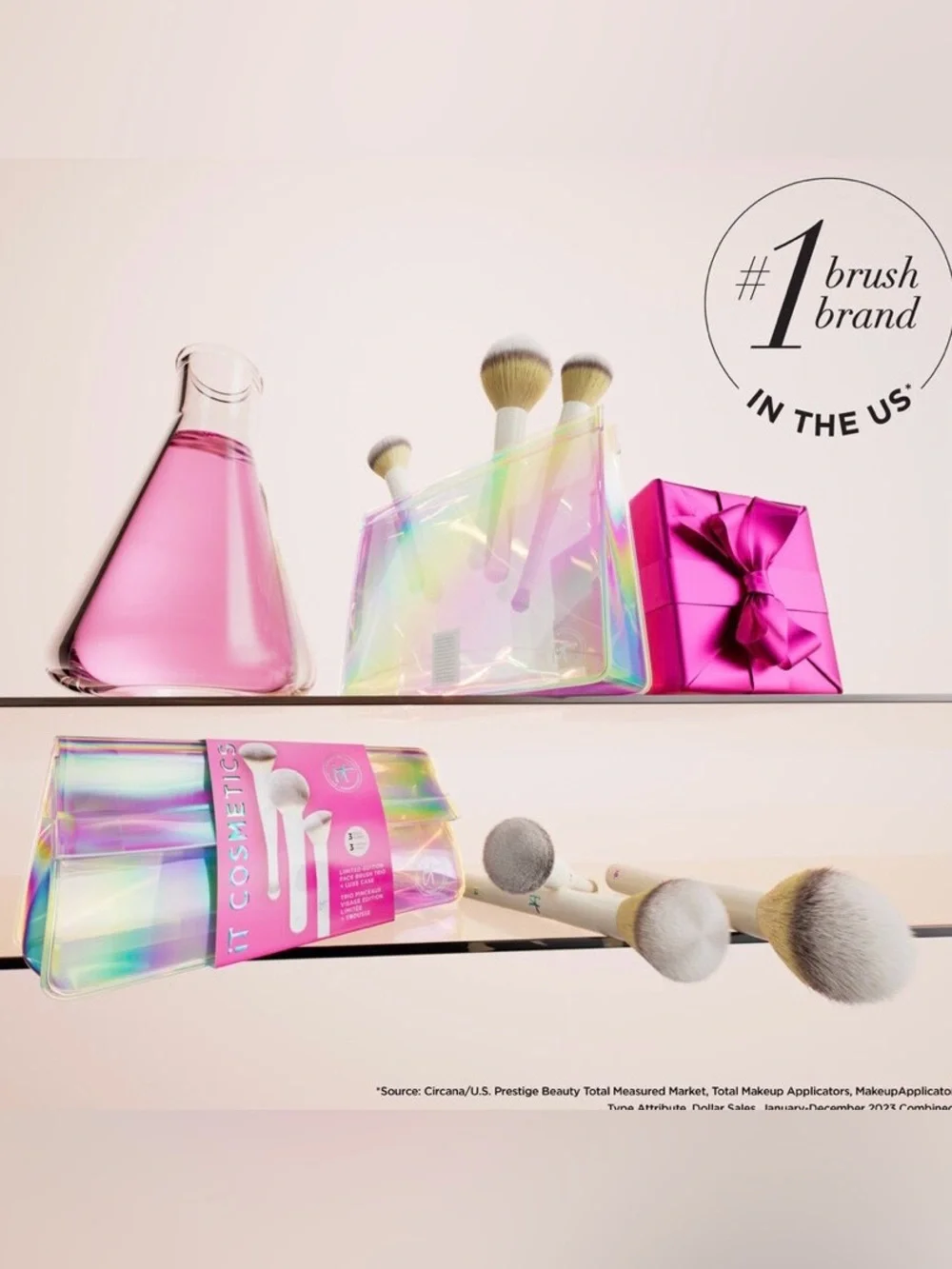 IT Cosmetics Unwrap Your Creativity Makeup Brush Set - trio with case
